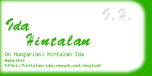 ida hintalan business card